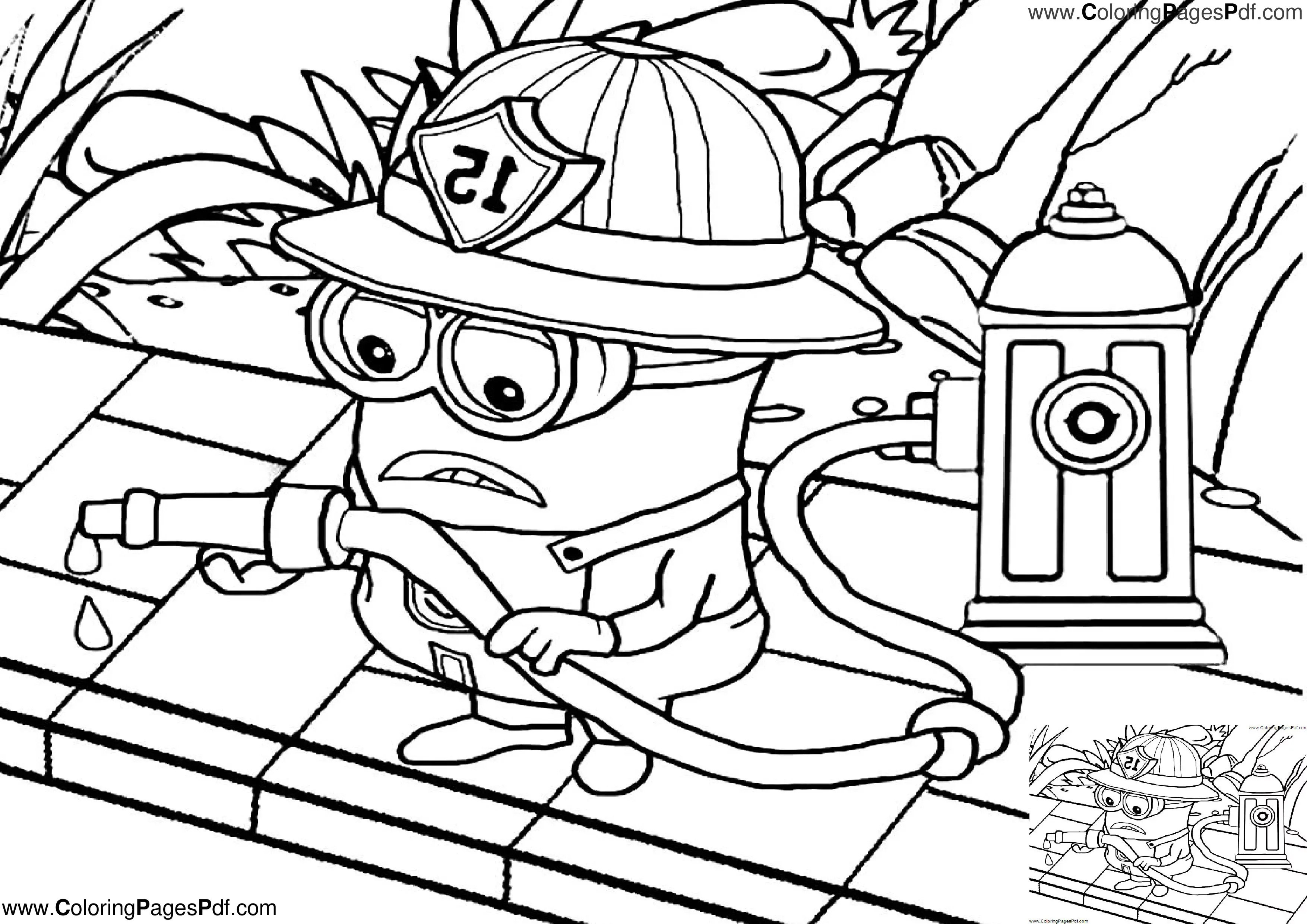 Minion coloring pages outline