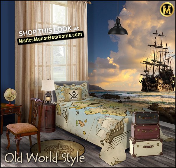 pirate bedroom old world style pirate bedroom decorating ideas map bedding pirate ship mural pirates decorations