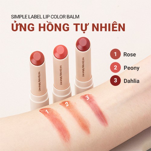 Mall Shop [ innisfreevietnam_officialstore ] [Mã COSIF03 giảm 10% đơn 400K] Son dưỡng môi có màu innisfree Simple label Lip Color Balm 3.2g
