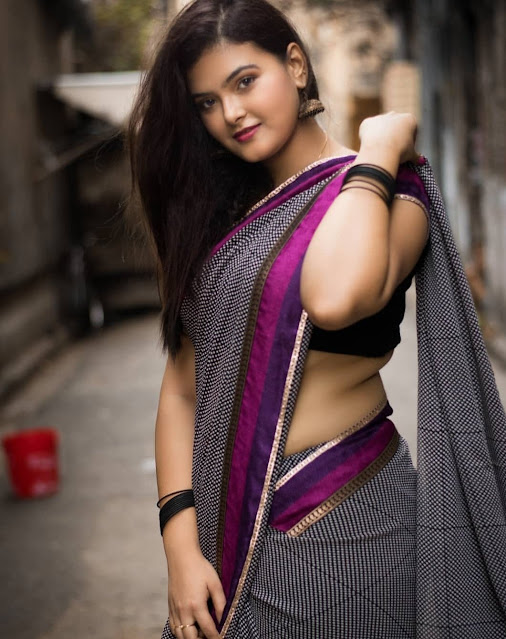 Hot Indian Model Latest Stills In Saree 1