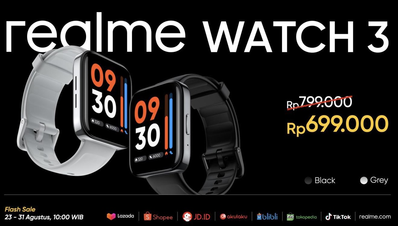Tablet Realme Pad Mini, Narzo 50i, dan Realme Watch 3 Resmi Diluncurkan di Indonesia