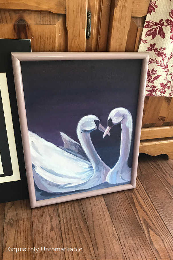 Heart Swan Painting