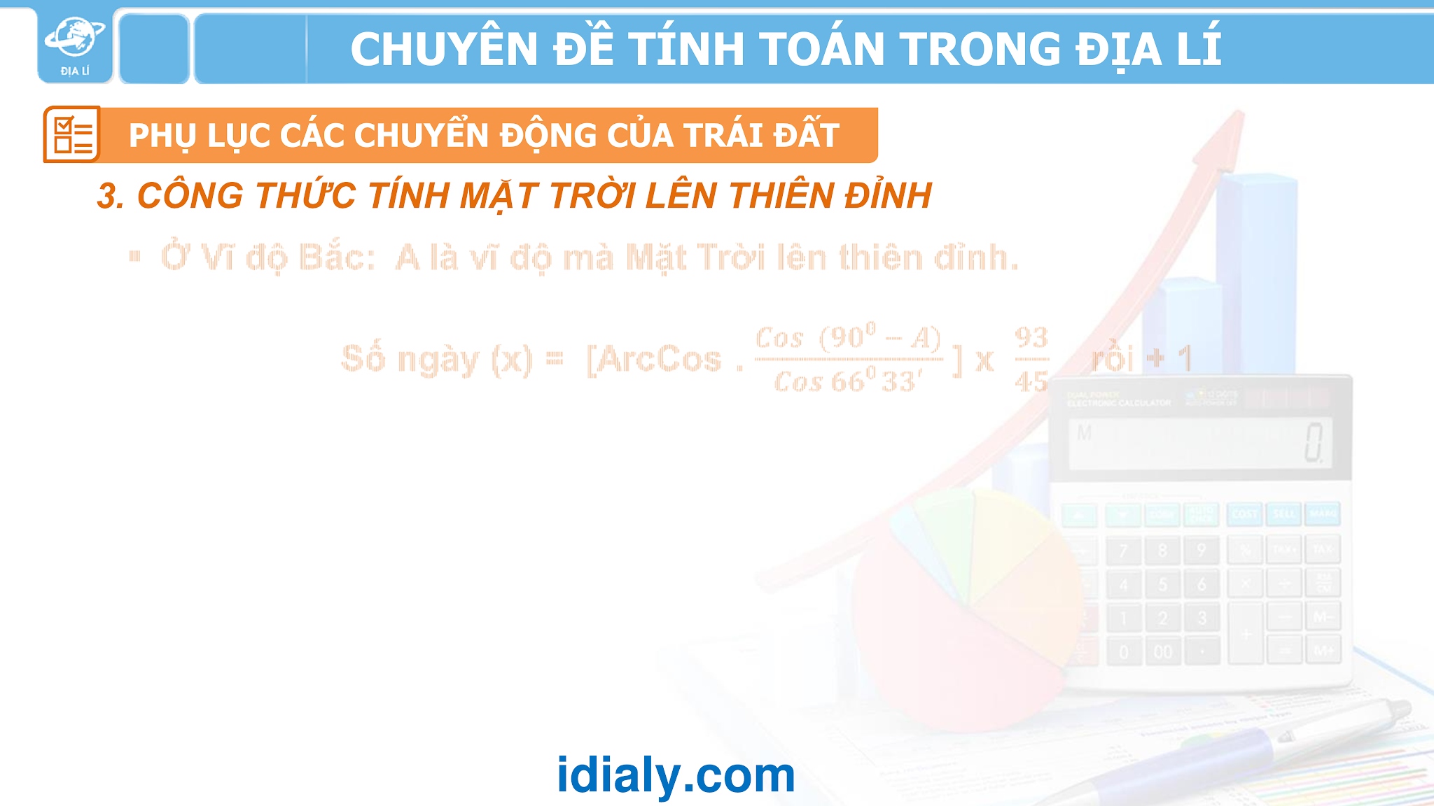 Công thức tính toán trong địa lý