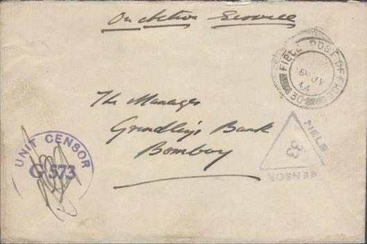 An envelope with stamps and stamps

Description automatically generated