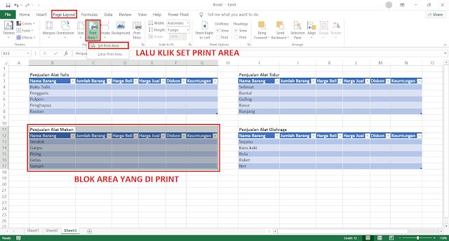 Cara Mencetak atau Print Area Tertentu di Microsoft Excel