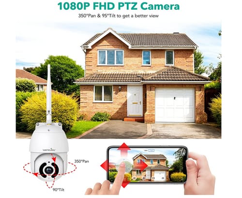 Wansview 1080P Pan-Tilt Surveillance Waterproof WiFi Camera