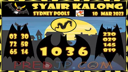 Prediksi Sydney Kalong Keramat Jumat 10-Mar-2023