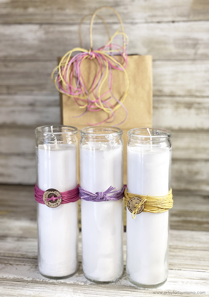Hemp Cord Wrapped Candles