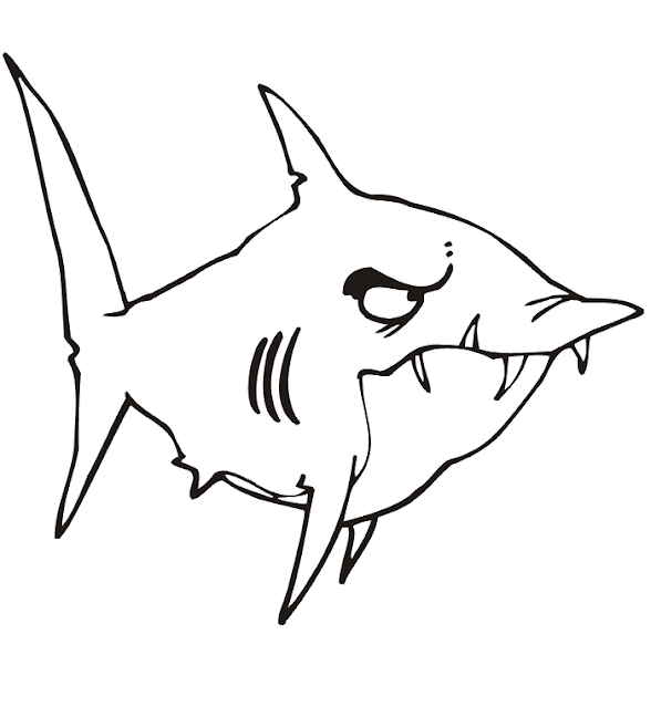 Top 10 Free Printable Evil Shark Coloring Pages