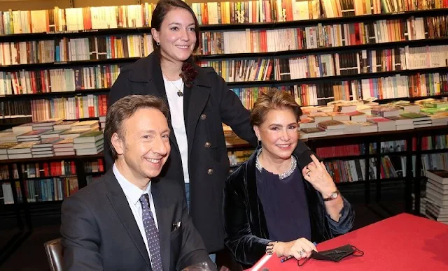 Stephane Bern, Princess Alexandra, Prince Michel of Orleans and his wife Baroness Barbara de Posch Pastor