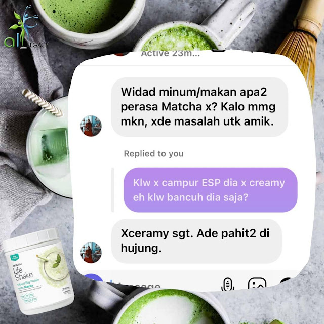 Testimoni Life Shake Matcha