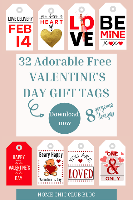 Free Valentine`s Day Gift Tags