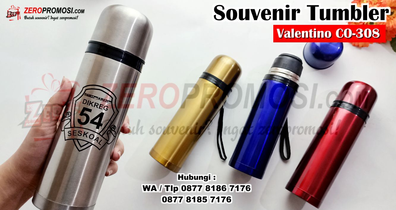 Botol minum stainless Co 308 Valentino, Tumbler Valentino + Tali 250ML CO308, Tumbler Termos Stainless, Tumbler Valentino CO-308, Tumbler stainless botol minum custom Valentino