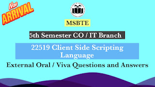 22519 Client Side Scripting Language External Oral / Viva Practice Questions with Answers | MSBTE Diploma 5th Semester CO/IT Branch