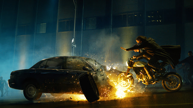 keanu reeves blowing up a car