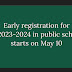 Early registration for SY 2023-2024 in public schools starts on May 10