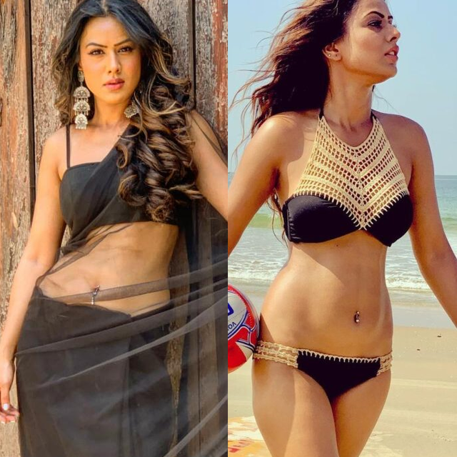 Nia Sharma saree bikini tv actress