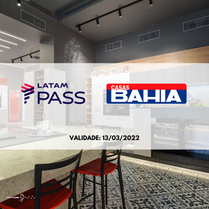 Até 10 milhas Latam Pass por real gasto nas Casas Bahia