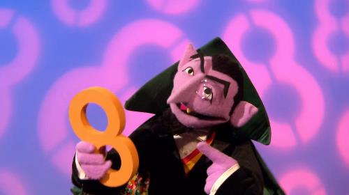purple Sesame Street character the count