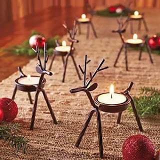 Christmas Reindeer Tea Light Holder - Christmas Decoration Online Item