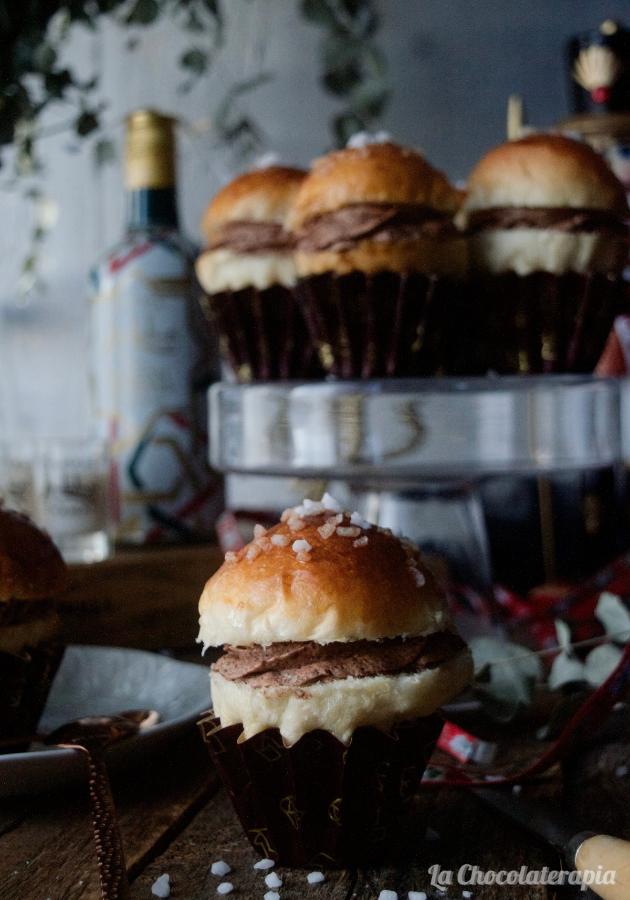 cupcakes de roscón de reyes con chocolate