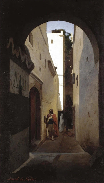 Algerian Street Scene - David Emile Joseph de Noter