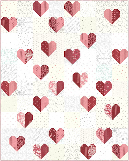 Build A Heart scrappy quilt pattern by A Bright Corner