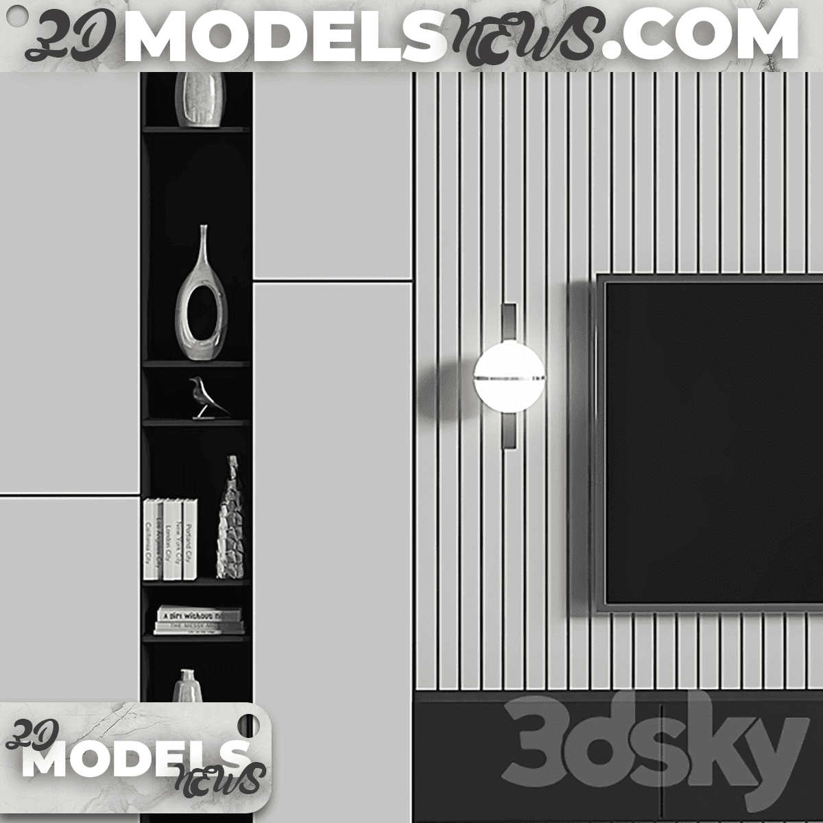 Modern TV Wall Model 17 4
