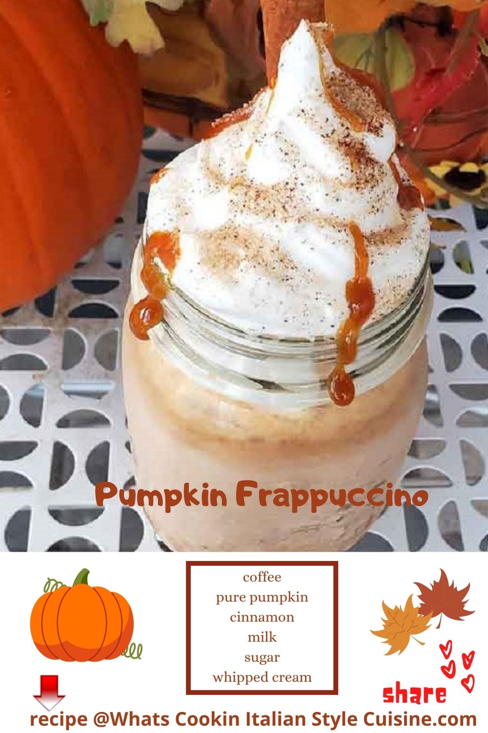this is a pin for later on this is a copycat Starbucks pumpkin frappuccino