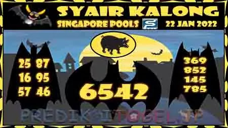 Syair Kalong Singapura Hari Ini 22-01-2022