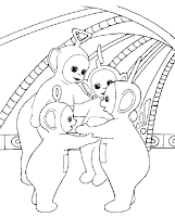 Tinky Winky, Dipsy, Laa-Laa and Po coloring pages