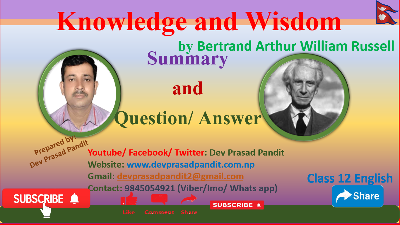 what is the central idea of essay knowledge and wisdom