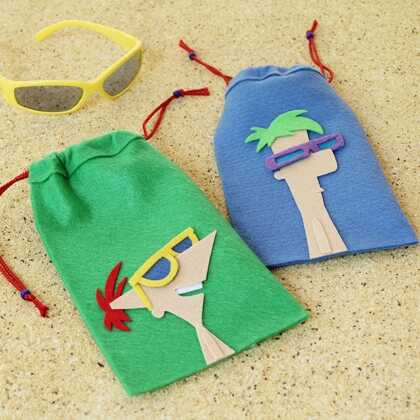 Phineas and Ferb Felt Sunglasses Case Craft