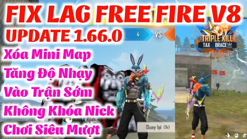 FIX LAG FREE FIRE OB30 V8 UPDATE DATA FIX LAG 1.66.0 XÓA MINI MAP VÀO TRẬN NHANH SIÊU MƯỢT