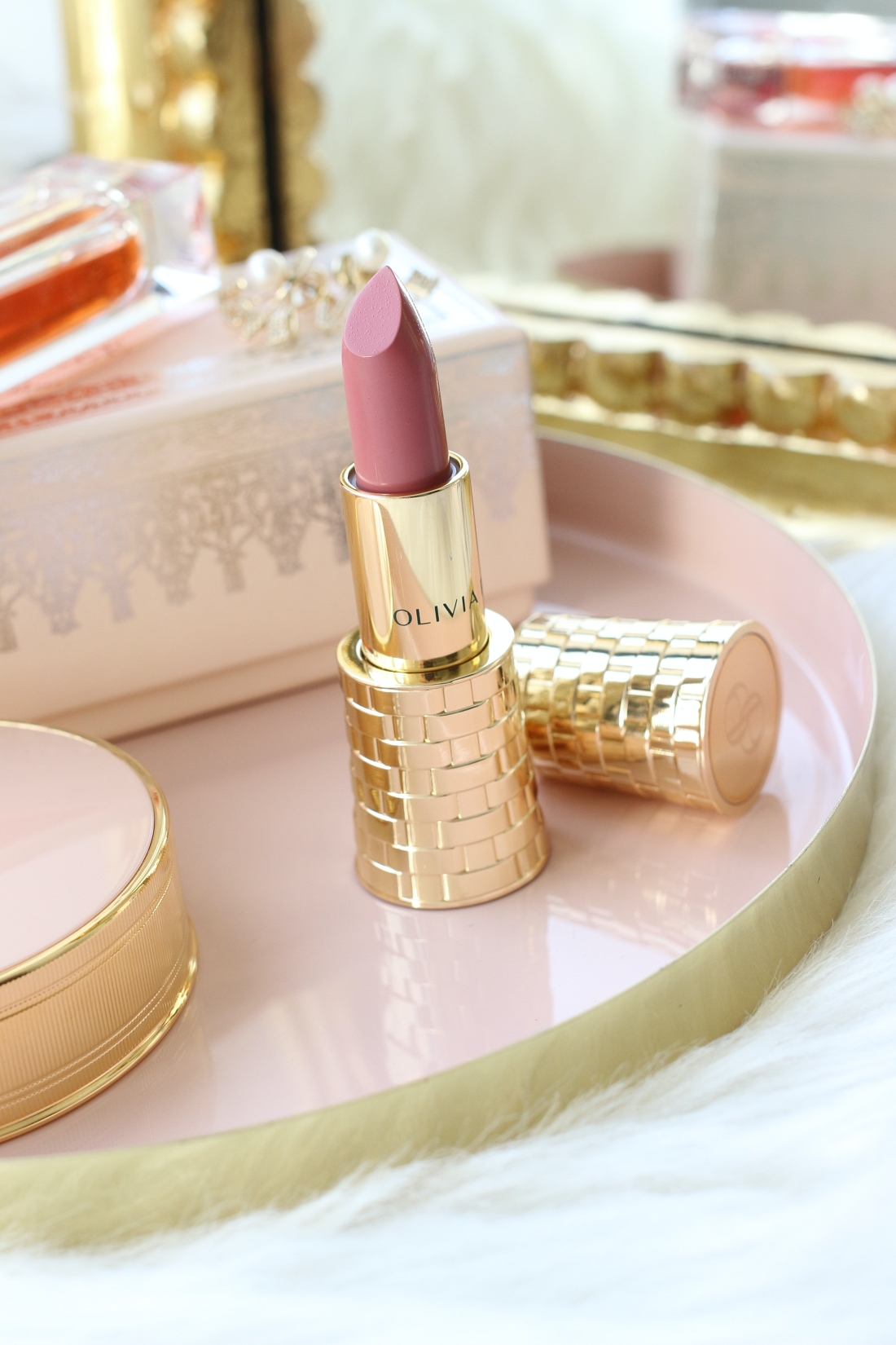 Olivia Palermo Beauty Matte Lipstick in Rosebud