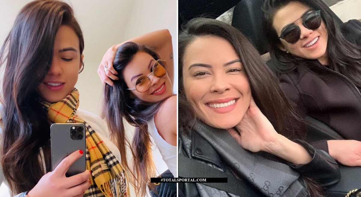 UFC fighter Claudia Gadelha, left, is rumored to be dating Octagon girl Camila Oliveira
