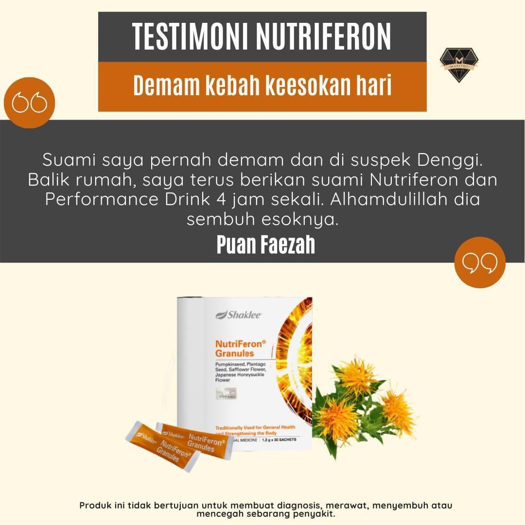 Testimoni NutriFeron Shaklee untuk Tingkatkan Imunisasi Badan