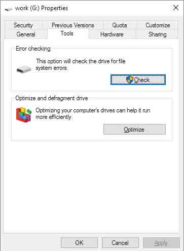 إصلاح الخطأ اكتشف Windows مشكلة في القرص الصلب في نظام التشغيل Windows 10 بمساعدة أداة فحص أخطاء القرص