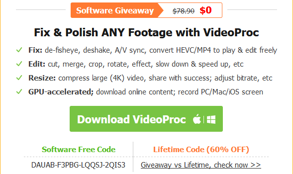 VideoProc Free License Key Genuine