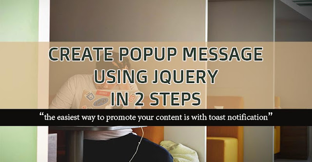 toast notification jquery, popup notification jquery, popup message jquery