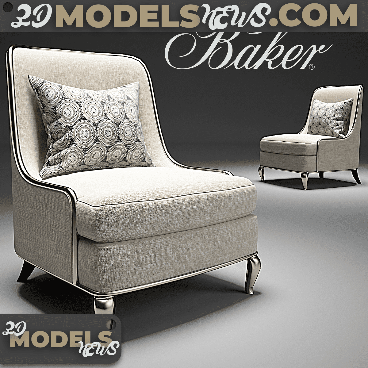 Baker Empress Arm chair Model 1