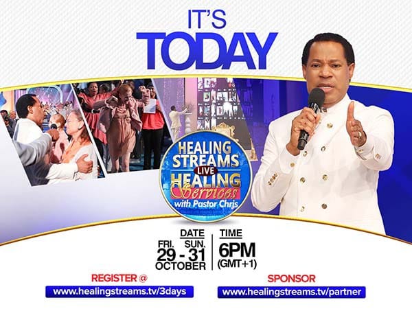 The Healing Streams and Healing Services is today, kindly register!!