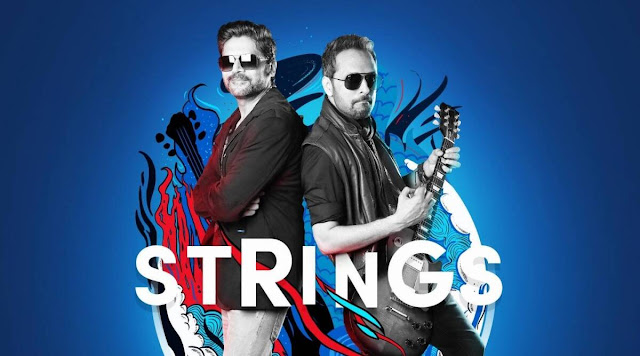 A picture of Pakistani pop band, Strings featuring Bilal Maqsood and Faisal Kapadia.