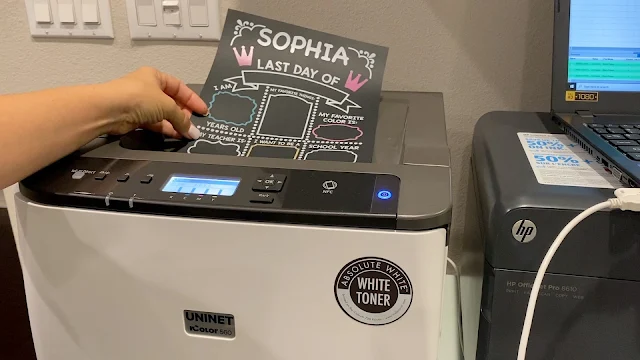 white toner printer, white toner, uninet icolor 560, laser printer, print and cut
