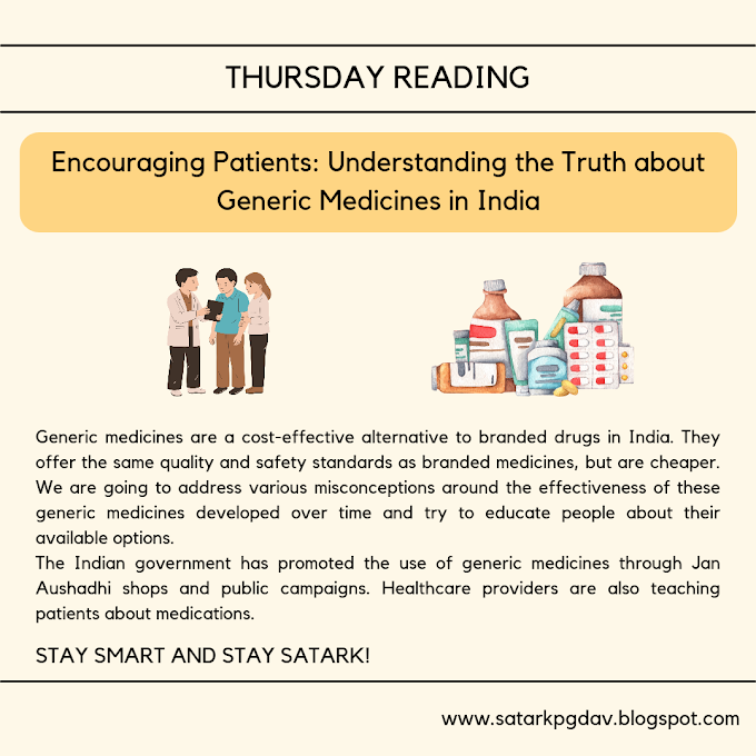 ENCOURAGING PATIENTS: UNDERSTANDING THE TRUTH ABOUT GENERIC MEDICINES IN INDIA 