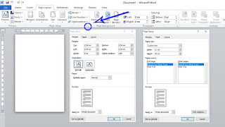 pengaturan margin dan paper microsoft word