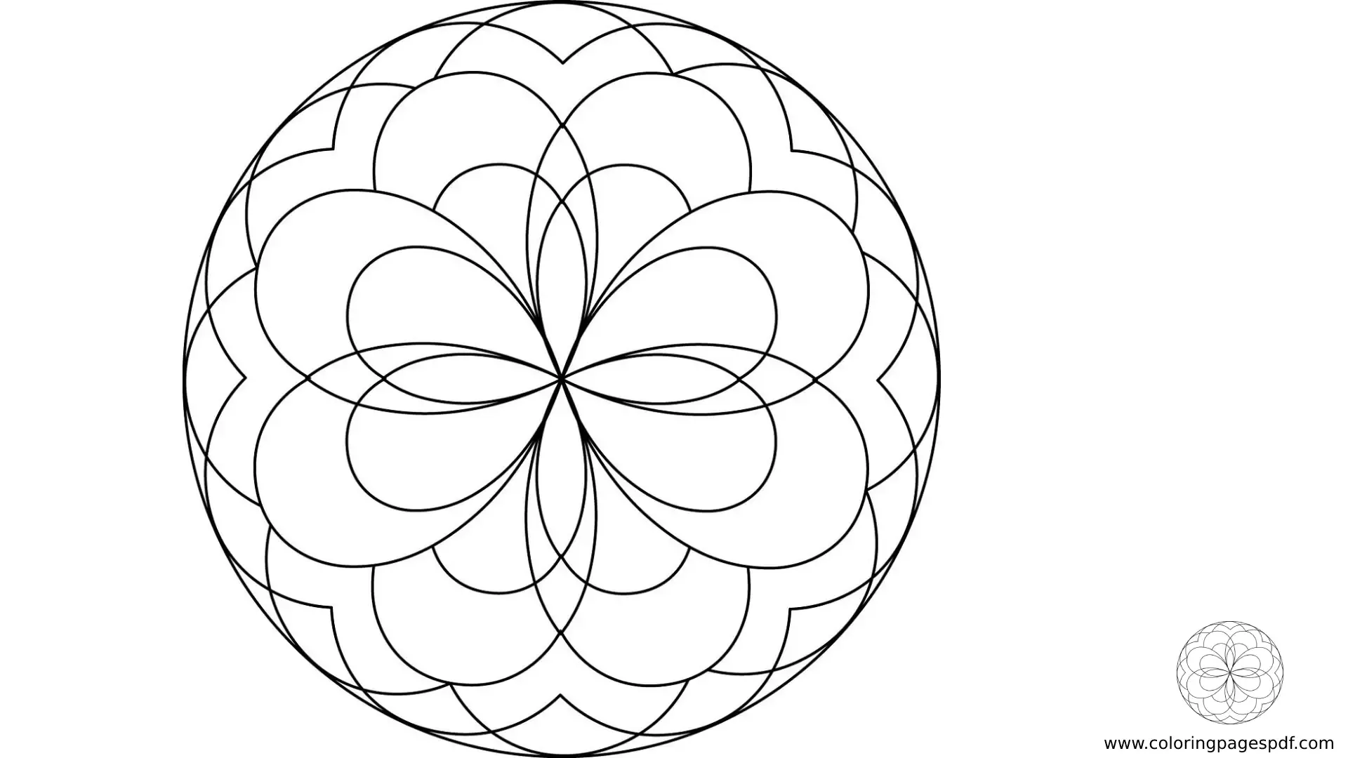 Coloring Pages Of One Simple Circle Mandala