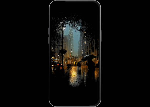 خلفية شاشة OLED سوداء لهاتف iPhone 11 Pro باللون الأخضر