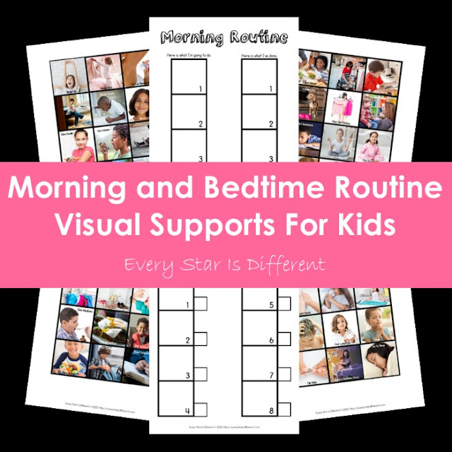 Morning and bedtime routine visual supports