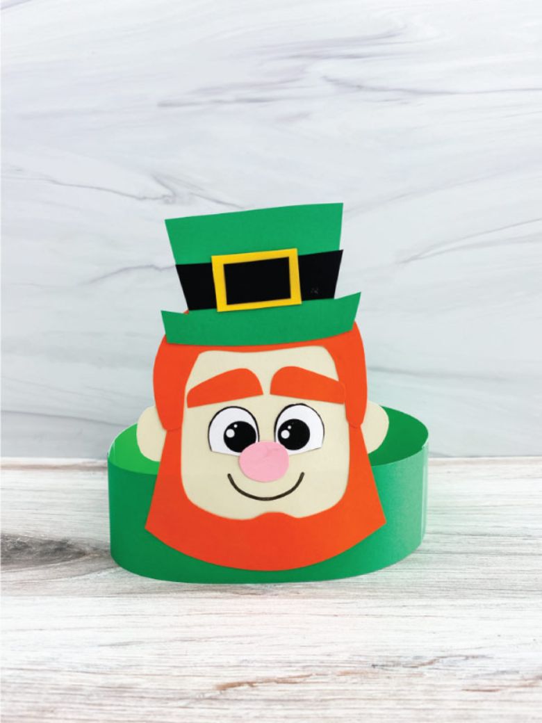 Leprechaun headband craft for kids